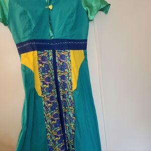 Mint Multi-print Retro Dressing gown